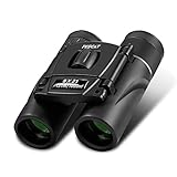 Tescat 8x21 Small Compact Lightweight Binoculars for Adults. Travel Mini Pocket Folding Binoculars for Outdoor Birding Sightseeing Hunting Hiking.Premium Glass lens, Shockproof(Black,0.38lb)