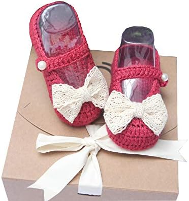 The Bunny Baby Girl Shoes Handmade Crochet Baby Shoes Baby Cute Shoes Hand Knitted Accessories Toddler Fisrt Walkers Infant Princess Flats Birthday Party Gift