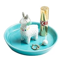 WANYA Ceramic Ring Jewelry Holder Decor Dish Organizer, Alpaca