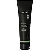 Buttah Skin by Dorion Renaud Tea Tree & Aloe Exfoliating Scrub 3oz - Multi-Tasking Cleanser - Tea Tree Oil & Kaolin Clay Treatment - Naturally Based Skin Care for Men & Women - Black-Owned Skincare