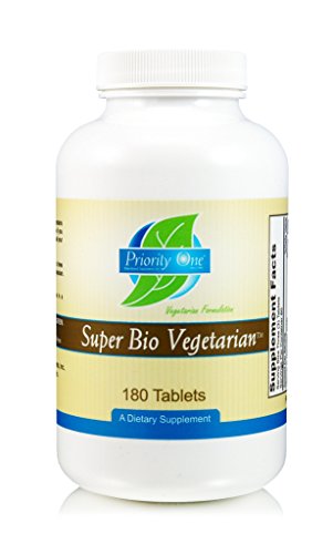 Priority One Vitamins Super Bio Vegetarian 180 Tablets - Immune System Support*- Clinical Strength - Benefits of Shiitake & Maitake Mushrooms.