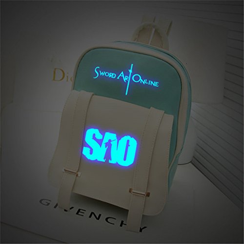 YOYOSHome Anime Sword Art Online Cosplay PU Luminous Satchel Shoulder Bag Backpack School Bag