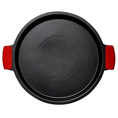 SuperStone / 13" Deep-Dish Non-Stick Pizza Stone with Easy-Grip Silicone Handles