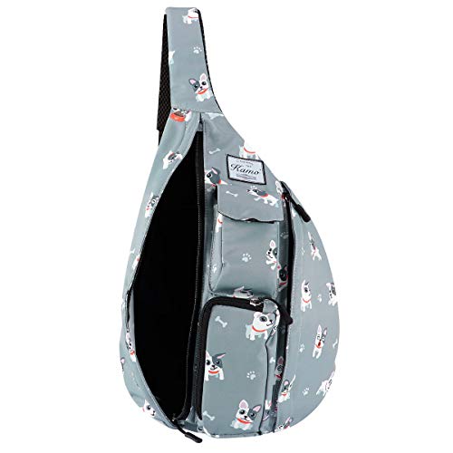 KAMO Sling Backpack - Travel Rope Bag Crossbody Pack for Women Men Teens - Waterproof Outdoor Shoulder Backpack for Trekking Bicycle Sport Hiking Camping