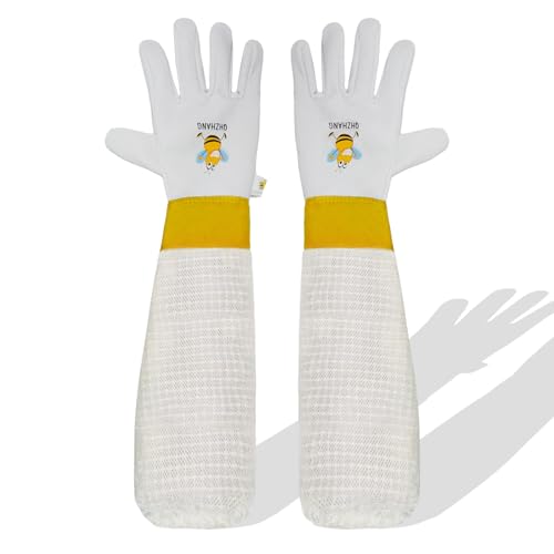 QHZHANG Stingproof Goatskin Bee Gloves