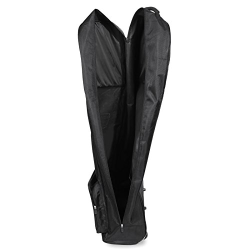 Portable outdoor Golf Bag Travel Cover Zipper Oxford Golf Case with 2 Wheels, Black( US STOCK ) - Thumbnail 5