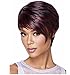 Deifor Women Fashionable Short Straight Two Tone Wine Mix Black Wigs for Cosplay Party Daily Use