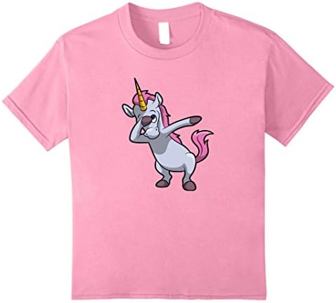 Kids Unicorn Dabbing Shirt - Cute Funny Dabbing Unicorn T-shirt 8 Pink