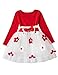 NNJXD Infant Baby Girls Long Sleeve Cotton Flower Dress Size 9-12 Months Red