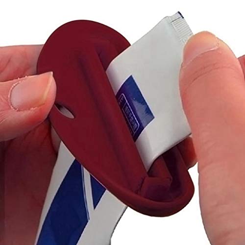 Ljnuanrg 5PCS Multi-Purpose Creative Multi-Purpose Squeeze Lips Toothpaste Extruder (Red, one)