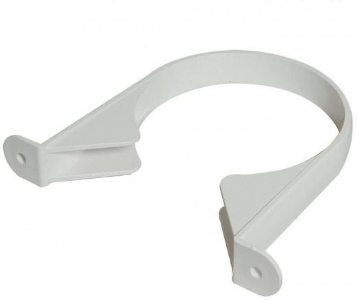 FLOPLAST 110mm Soil Pipe Clip White - Bag of 2