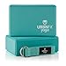 URBNFit Yoga Block – (2PC Blocks Set with Stretch Strap) – Moisture Resistant High Density EVA Foam Block – Improve Balance and Flexibility Perfect for Home or Gym – Free PDF Workout Guide (Teal)thumb 1