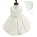 Baby Girl Dress Christening Baptism Gowns Christmas Formal Dress, White, 6M
