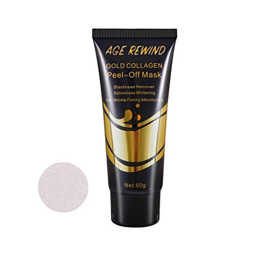 Elaco 24k Gold Collagen Peel-off Facial Mask with 5PC Face Mask Sheet Whitening Anti-Wrinkle Skin Care Face Lifting Firming Moisturize Anti-Aging Repair Skin Reduces Wrinkles Fine Lines & Acne Scar
