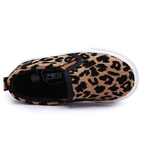 Aiminila-Boys-Girls-Canvas-Sneakers-Casual-Leopard-Print-Slip-on-Loafer-Shoes-FlatsToddlerLittle-Kid