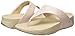 FitFlop Women's Lulu Shimmersuede Flip Flop, Nude, 9 M US