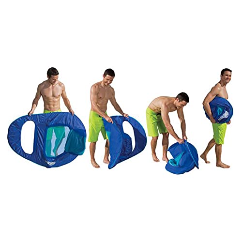 SwimWays 6060073 Spring Float Recliner with Canopy Comfortable Fabric