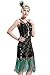 BABEYOND 20's Vintage Peacock Sequin Fringed Party Flapper Dress