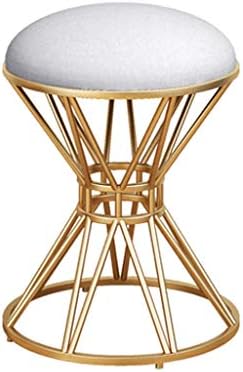 Calyvina Home Beauty Stool Vanity Stool Dressing Table Stool Makeup Dressing Chair Iron Shoe Stool (Red),Gray [Energy Class A]