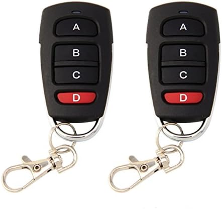 AiBii 2Pcs 4 Channels Cloning 433mhz Electric Garage Door Remote Control Universal Hot