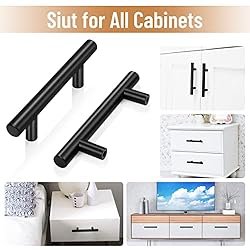 Glattever 10 Pack Cabinet Handles Matte Black