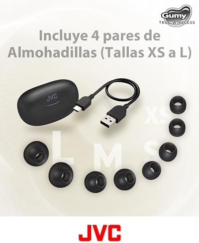 Auriculares Inalámbricos Bluetooth Deportivos | Control Táctil | 3 Modos de Sonido | 24h de Batería | Bluetooth 5.3 | Almohadillas 4 Tallas XL a S | Resistente a Salpicaduras | Negro - HA-Z77T