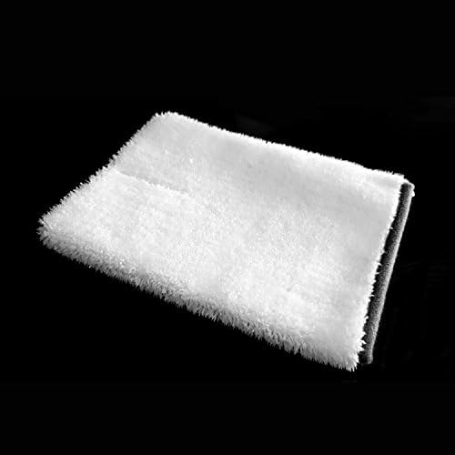 PURESTAR Soft High Performance Extra Plush Fluffy Density Durable Gentle Microfiber Washable Dryable Scratch-free Lint-free Carwash Cloths Cleaning Wash Mitt, White