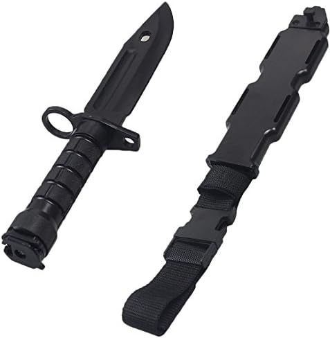 Toonol Tactical Rubber Trainer Knife Combat Bayonet with Scabbard/Sheath