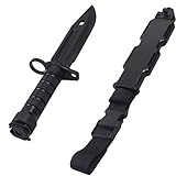 Toonol Tactical Rubber Trainer Knife Combat Bayonet with Scabbard/Sheath