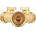 2-way Brass Hose Splitter