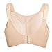 SYROKAN Women's Plus Size High Impact No-Bounce Full Figure Cami Sports Bra Beige 36F