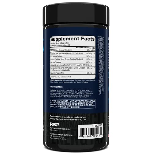 RSP Nutrition QuadraLean Thermogenic Fat Burner for Men & Women, Weight