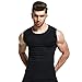 Mens Slimming Shirt Body Shaper Vest Abs Abdomen Slim, Black, L(chest size 96cm-101cm/38inches-40inches)