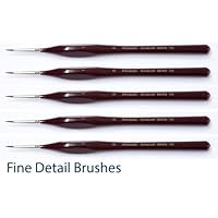 The Art Shop Skipton Extra Fine Detail Paint Brush - 6 Sizes , Artists, Modellers, Miniatures