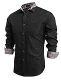 COOFANDY Men's Casual Slim Fit Button Down Closure Long Sleeve Dress Shirt