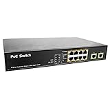 BV-Tech 8 Gigabit PoE+ Ports with 2 Enthernet Uplink, 130W, 802.3af/at POE-SW802G