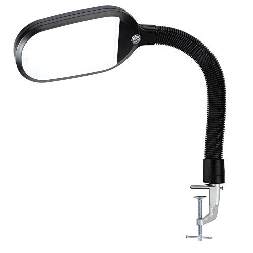 Brightech – Cool Bright Light – Litespan LED Lamp – Clamp Edition –
Built-in Dimmer – 12-Watt – Flexible Height – Black