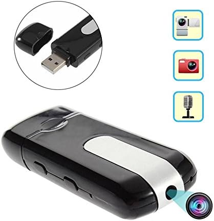 Cainda Mini Hidden Recorder U-Disk Camera 480P with Motion Detection, Small Security Nanny Cam Video Recorder, USB Flash Drive Spy Camera for Surveillance and Recording