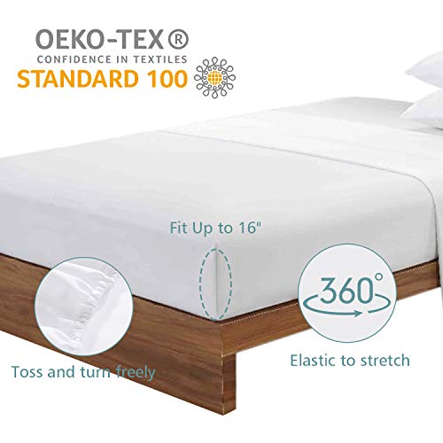 Zerohub 100 Bamboo Bed Sheets Set EcoFriendly, Deep Pockets Cooling