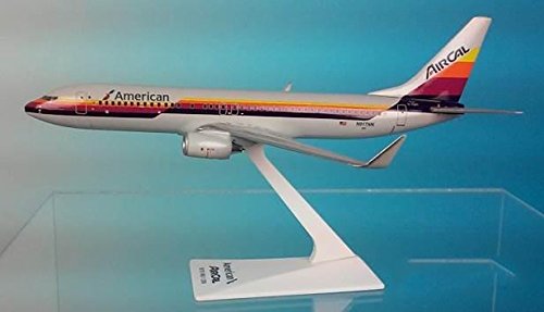 Flight Miniatures American/Air Cal B737-800 Airplane Miniature Model Plastic Snap Fit 1:200 Part# ABO-73780H-033