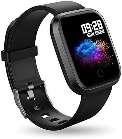 RIVERSONG Smart Watch Fitness Activity Tracker Color Screen Waterproof Sports Fitness Watch with Heart Rate Calories GPS Pedometer Sleep Monitor Call/Message Reminder Music Player for Men (Black1)