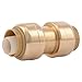 SharkBite 3/4 Inch Coupling, Push to Connect Brass Plumbing Fitting, PEX Pipe, Copper, CPVC, PE-RT, HDPE, U016LFA
