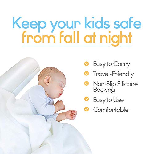 Portable Bed Rail for Toddlers - Inflatable Baby Bumper 2-Pack