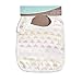 aden + anais Silky Soft Metallic Snap Bib, 100% Viscose Bamboo Muslin, Soft Absorbent 3 Layers, Adjustable, 9” X 13”, 3 Pack, Primrose Birch