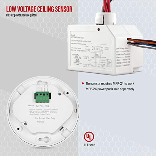 ENERLITES Low Voltage Ceiling Sensor Pir Occupancy Motion Detector, 360