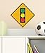 Walls 360 Peel & Stick Traffic and Street Sign Wall Decals: Traffic Light Sign (12 in x 12 in)