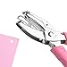 Handheld 1 Hole Punch - Star Shape, Metal Paper Punch with Skid-Resistant Pink Grip, 36mm Depth Craft Punch For Home Decoration Scrapbooking Tool Office Binding Supplies