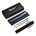 kyinflose Gift pens, Smooth Gel Ink Metal Twist Roller Ball 0.5mm Black Pen Set(0.7mm Black & Blue Pen Refills), Fine Point Pens for Man/Woman, Blue