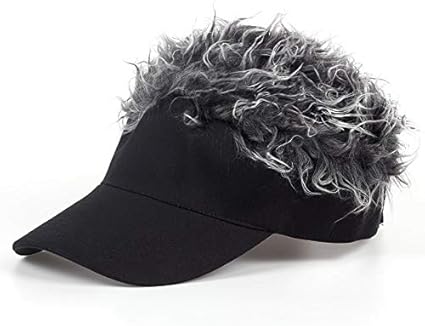 Lzty Baseball Cap Hot Novelty Baseball Cap Fake Flair Hair Sun