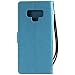 Galaxy Note 9 Case,Samsung Note 9 Wallet Case,Galaxy Note 9 Flip Case PU Leather Emboss Tree Cat Flowers Folio Magnetic Kickstand Cover with Card Slots for Samsung Galaxy Note 9 Blue